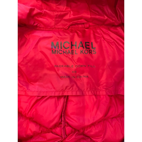 MICHAEL Michael Kors Women's Red Packable Down Puffer Jacket XS - Picture 8 of 8